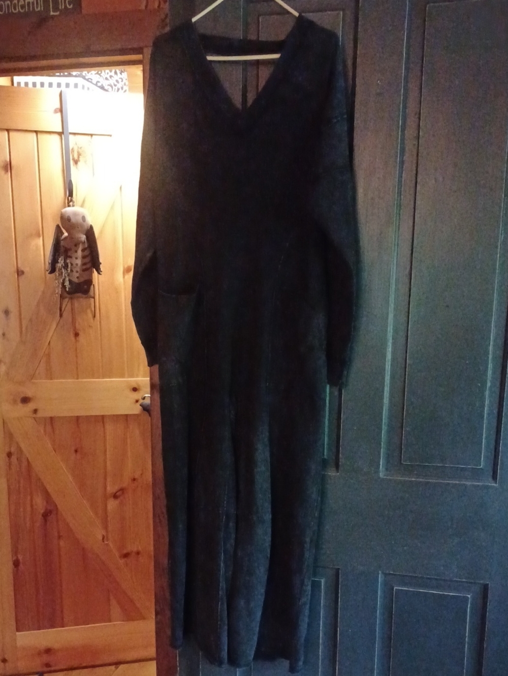FP Movement by Free People Black V-Neck Long-Sleeve Jumpsuit